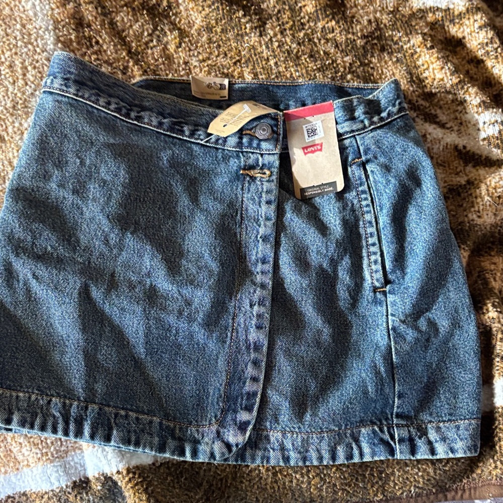 Levi's Denim Wrap Mini Skirt